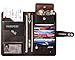 Travel Wallet with RFID Blocking Awesome Passport Wallet Credit Cards Holder Document Organizer Genuine Leather (Coffee)