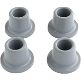 Shower Chair Leg Tips 1'' Replacement Rubber Feet Pads Heavy Duty 4 Pack | RubberTips Bath Chair for Seniors Bathtub Feet Pads Shower Stool Commode Tub Transfer Bench, Non Slip Shower Chair Leg Caps