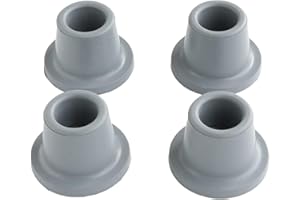 Shower Chair Tips Replacement Heavy Duty 4 Pack, Gray, Inner ID 1'' Rubber Tips for Bath Chair, Shower Stool and Tub Transfer