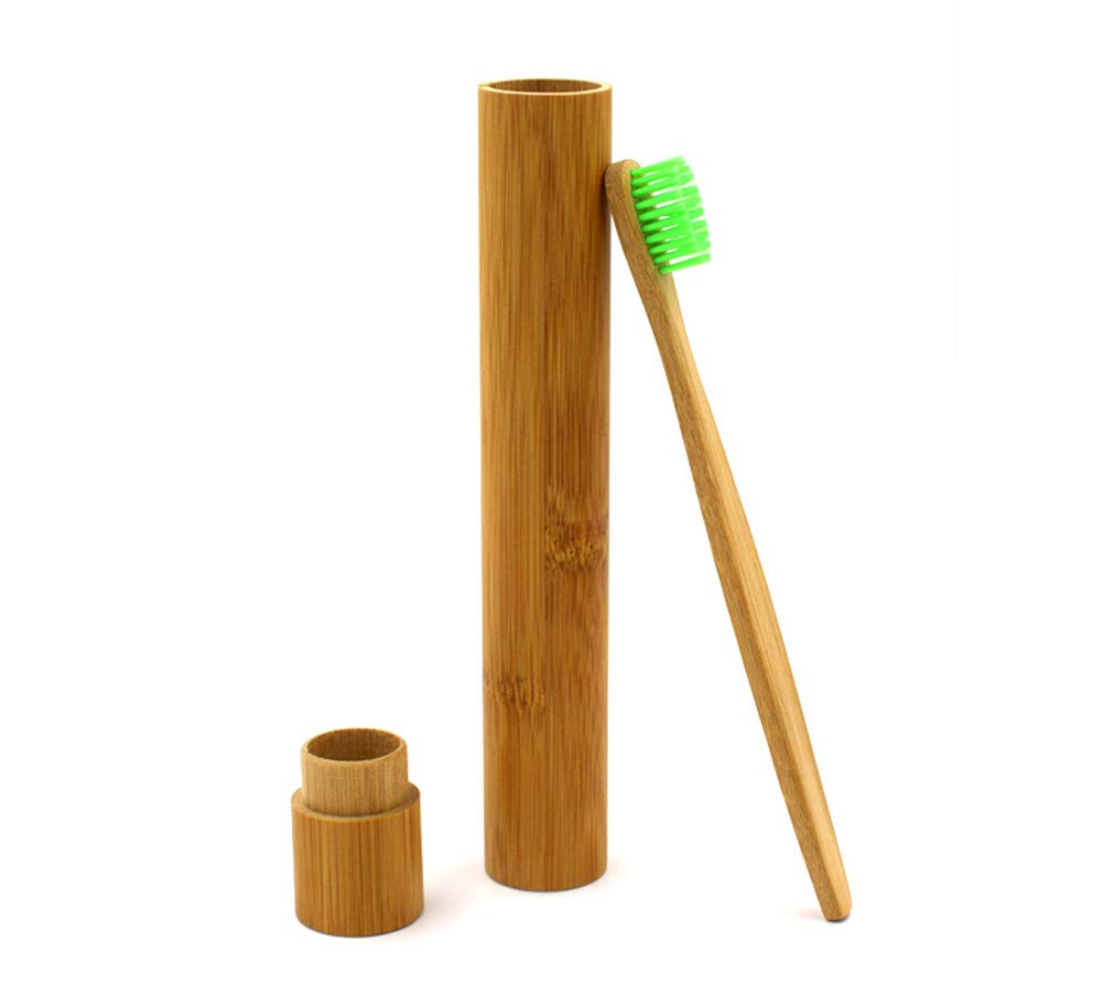 Toothbrush Box Portable Eco-Friendly Bamboo Toothbrush Travel Protect Box Holder Storage Case
