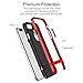 iPhone 7 Plus (5.5 Inch) Case, ROCK MOOST [Royce Series] Dual Layer Thin & Slim Shockproof Case for iPhone 7 Plus [Black / Red]