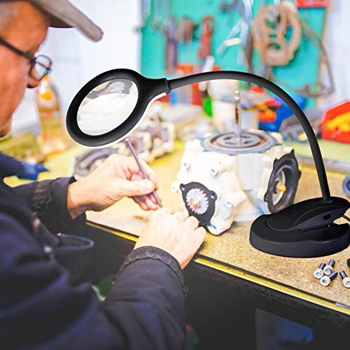 image for Brightech - Lightview LED Magnifying Lamp with USB Charging Port - Lig