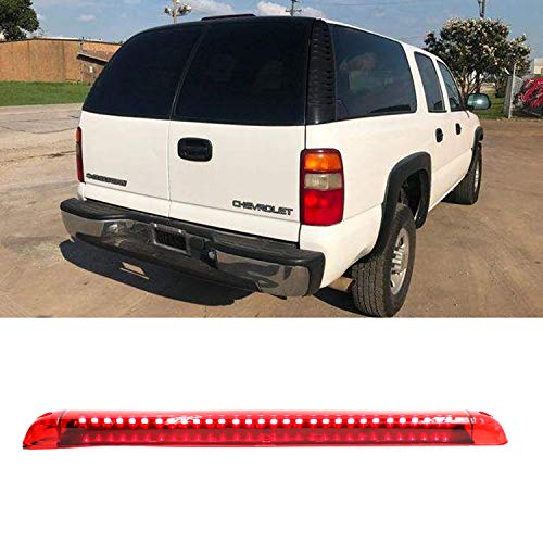 3rd Brake Light High Mount Stop Light Rear Brake Tail Light For 1992-2004 Chevrolet Suburban GMC Yukon Tahoe Hummer Pickup Truck, LED Brake Lamp With Red Lens