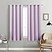 Vangao Lilac Curtain 63 Inches Length for Living Room Bedroom Room Darkening Window Treatment Panel Triple Weave Moderate Blackout Drape Grommet Top 2 Panel