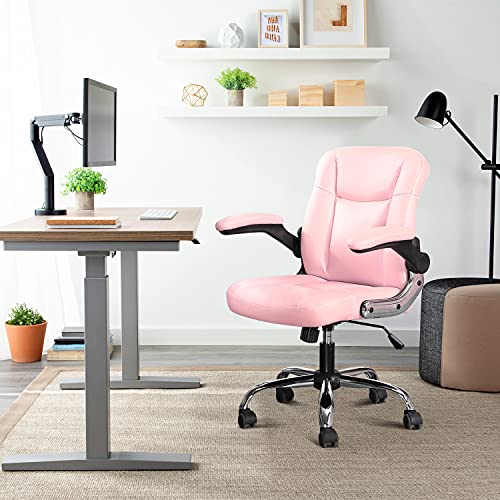 Myka's Ergonomic Leather Executive Office Chair High Back Computer Desk