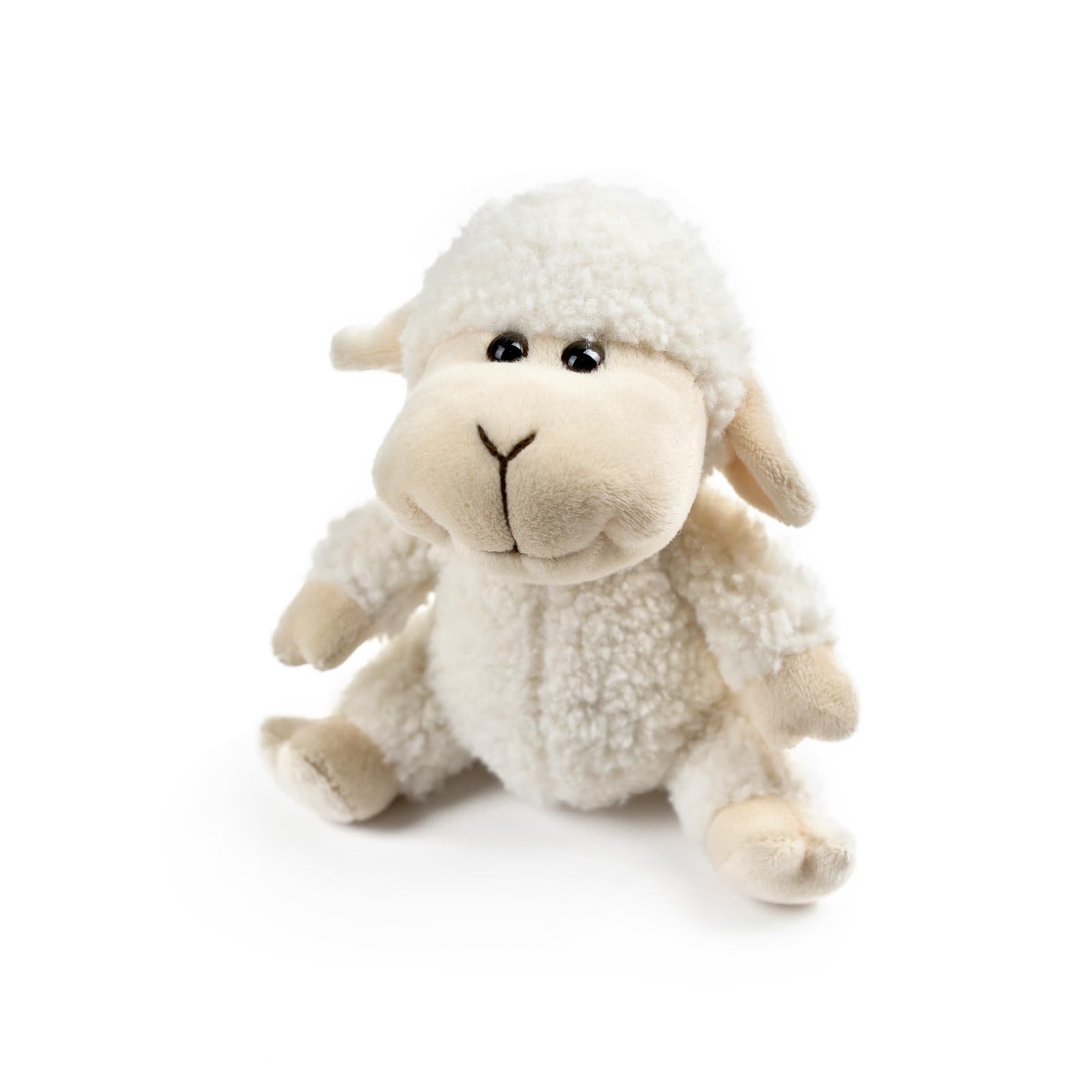 lilizzhoumax Simulation Lamb Plush Toy 13cm/5”, sit Realistic Stuffed Animal Wild Cute Sheep Plush Toy, Super Soft Sheep Plush Home Decoration Animal Toys, Gift for Friends and Kids white — image 1