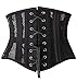 SHAPERX Women's 26 Steel Boned Corset Heavy Duty Waist Trainer Corset Shaper for Weight Loss Tummy Control Waist Slimming Trimmer Cincher Breathable Mesh,SZ1997-Black-3XL