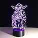 3D Lamp Yod,3D Illusion Night Light 7 Colors Changing Lamp with Remote Control,Table Desk 3D Led Lamp Home Decoration Gifts for Children Kids Bedroom,Living Room,DiningRoom