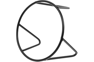 Veemoon Small Black Metal Gazing Ball Stand Crystal Sphere Display Base Holder for Garden Decor