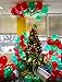 GuassLee 100pcs Merry Christmas Balloons 12 Inch Red and Green Balloons Assorted Pearl Balloons for Christmas Themed Party Decorations
