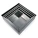 EURO TINS Set of 5 piece cake baking pans 6, 7, 8, 9, & 10 Inch (Square)