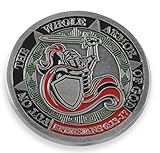 Put On The Whole Armor of God Ephesians 6:13-17 Antique Gold/Silver Challenge Coin Shield Knight Sword Prayer Token (1 Antique Silver Coin)