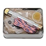 American Heritage Industries Fire Piston Kit- Firestarter Kit with Char Cloth, Cord, and Tinder, Survivalist and Prepper Gift, Easily Start Your Next Campfire