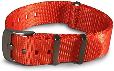 BluSharkAlphaShark Luxury Seat Belt Nylon Watch Strap - Stainless Steel Buckle Multiple Sizes Style Replacement Band Straps for Men’s, Waterproof One-PieceMultiple Sizes