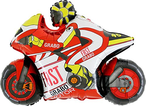 39 Inch Red Motorbike Shaped Foil Balloon