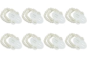 WHTCHSU 8PCS Pearl Wrist Corsage Bands Bride Elastic Pearl Wristband Corsage DIY Stretch Pearl Wedding Wrist Handmade Corsage Accessories for Wedding Party Bride Bridesmaid Christmas Thanksgiving