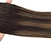 GOO GOO Tape in Hair Extensions Human Hair, 2/6/2 Balayage Dark Brown to Chestnut Brown, 16inch 50g 20pcs, Thick Ends Straight Seamless, Invisible