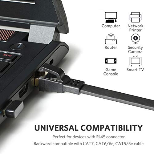 Cat8 Ethernet Cable, Professional Network Patch Cable 40Gbps 2000Mhz S/FTP LAN Wires, High Speed Internet Cable Cord with RJ45 Gold Plated Connector for Modem, Router, PC by ATTMONO