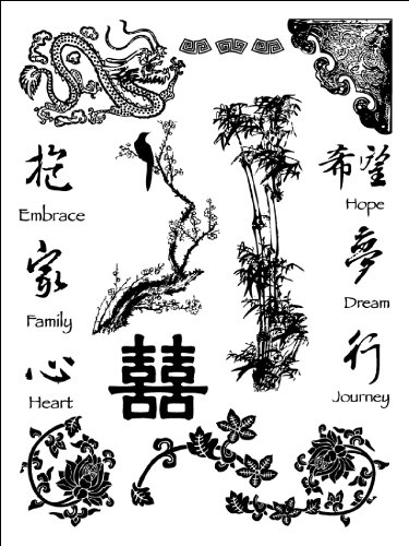 Dove of the East China Journey Foreign Acccents Clear Stamps (4-Inch by 7-1/4-Inch) 1 sheet per pack