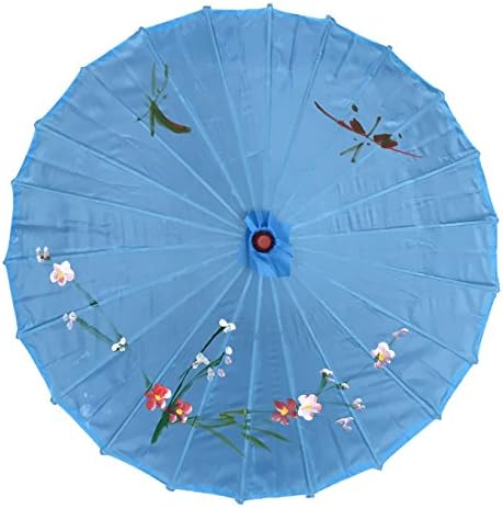 32" Chinese Japanese Hand Painted Oriental Parasol Umbrella