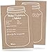 50 Mason Jar Baby Shower Prediction and Advice Cards - Rustic Baby Shower Games for Boys or Girls - Baby Advice Cards with Well Wishes for Baby, New Mommy and Parents - Gender Neutral Baby Shower Game