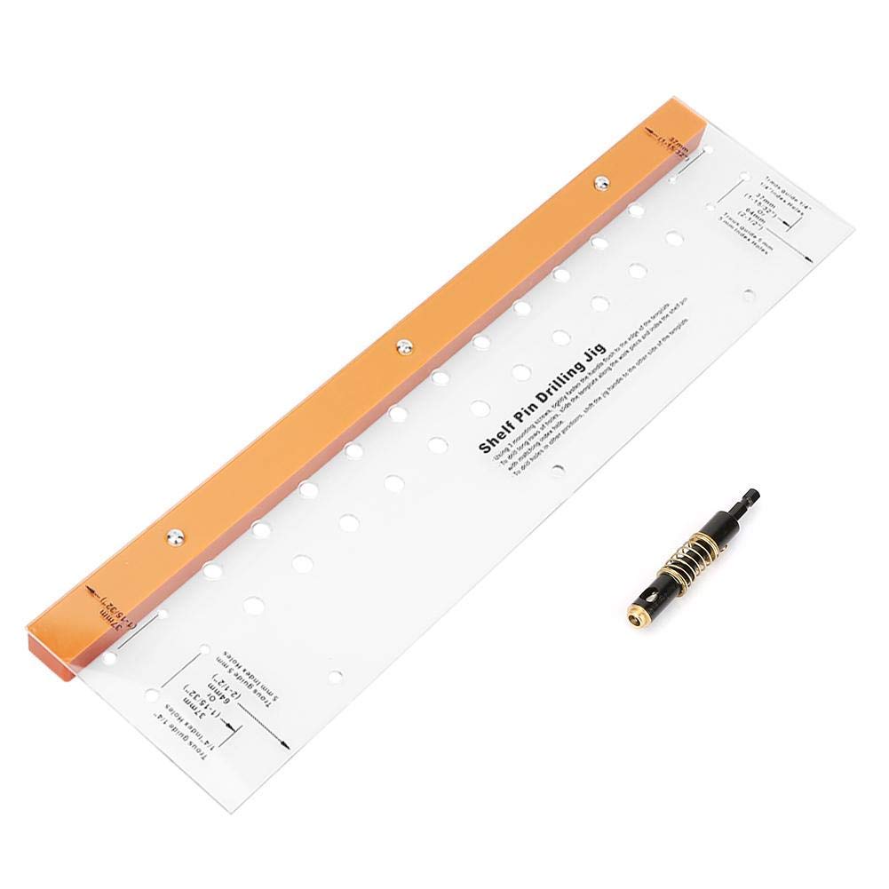 Shelf Pin Drilling Jig,Woodworking Hole Drill Guide,With a Drill for Easy Use