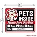 5-Pack Stylish Pet Rescue Stickers Decals for House Windows Doors | 5