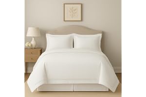 eBeddy Linens 800 TC Soft Egyptian Cotton Extra Large King 136x120 Size 3-Pieces Solid Duvet Cover Zipper Closure & Corner Ties Durable and Fade Resistant, White