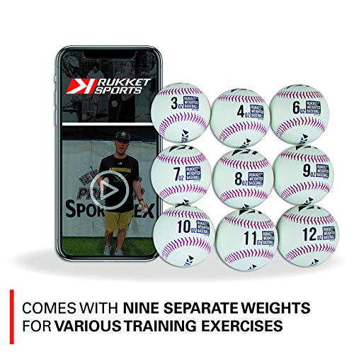 Rukket Weighted Pitching Baseballs, Progression Throwing Balls for