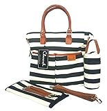 CherishBags Baby Multi-Purpose Diaper Bag with Padded Changing Mat and Insulated Bottle Bag