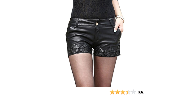 SansoiSan Ladies Faux Leather Shorts 