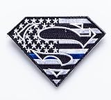 Police Thin Blue Line Superman Patch