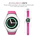 Gear S2 Watch Band, MoKo Soft Silicone Replacement Sport Band for Samsung Gear S2 (SM-R720 / SM-R730 ONLY) Smart Watch, NOT FIT S2 Classic (SM-R732 & SM-R735), NOT FIT Gear Fit2 Watch, Barbie PINK