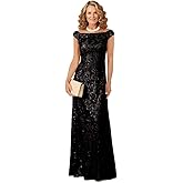 Xyiveaf Mother of The Bride Dresses for Women Formal Sparkly Long Mother of The Groom Dress for Wedding