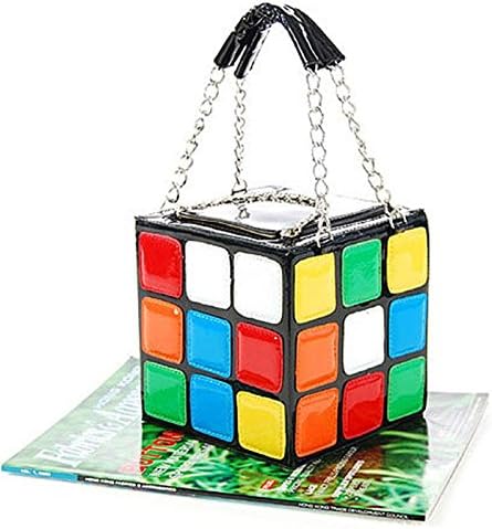 Viagdo Women's Fashion creative personality rubik's cube small party handbag cute cartoon handbag Handbag Purse Makeup bag (multicolor)