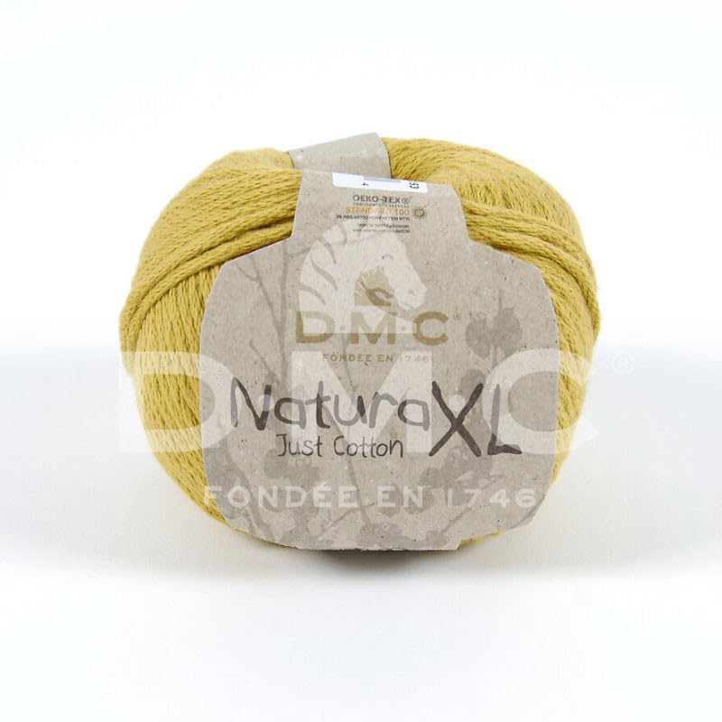 DMC - Natura Just Cotton XL, 100% Baumwolle - ideal fuer Strick- und Haekelarbeiten | 100 g, 75 m, 23 Farben
