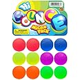 2CHILL Bouncy Balls Superballs Super Hi Bounce (Each Pack 12 Balls) 3 Styles Small Toys Party Favors for Kids Racketball Kids Prize by Ja-Ru Premium Giveaways Gift Toy Includes 1 Sticker #967