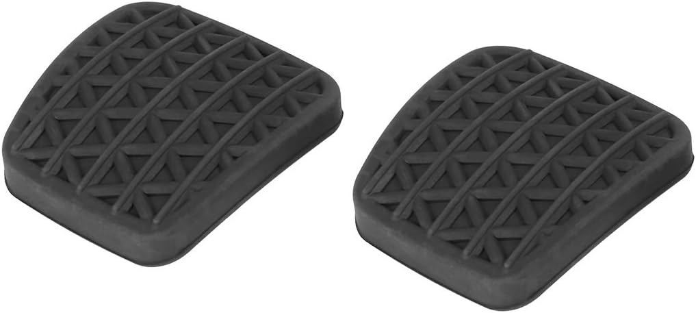 X AUTOHAUX Pair Car Brake Clutch Pedal Pad Rubber Cover Replacement 90498309, black, 14 x 10 x 2.5 cm