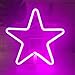 QiaoFei Neon Light,LED Star Sign Shaped Decor Light,Wall Decor for Christmas,Birthday Party,Kids Room, Living Room, Wedding Party Decor (Purple Pink)