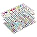 PIXRIY 525 Pcs Self Adhesive Jewels Stickers,Multicolor Flatback Rhinestone Sticker Gems, Assorted Craft Jewels Crystal Sticker,Assorted Size