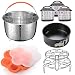 Pressure Cooker Accessories Set, Compatible with Instant Pot 6 and 8 Qt, Includes Steam Basket with Divider, Springform Pan, Egg Bites Mold, Stackable Steam Racks, Magnetic Cheat Sheet, by Goldlion primary