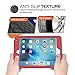 MoKo Case Fit iPad Mini 4 - Silicone + Black Hard Polycarbonate Protector Cover Case with Foldable Stand & Built-in Screen Protector/Bumpers Fit Apple iPad Mini 4 2015 Tablet, RED