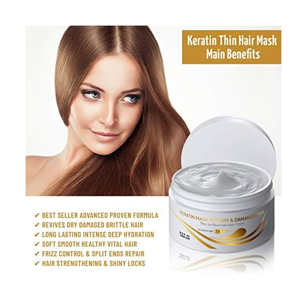 Vitamins Keratin Hair Mask Deep Conditioner Thin Fine Hair Keratin and Argan Oil Complex