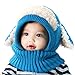 Baby Girls Boys Toddler Winter Hat Scarf Set Cutest Earflap Hood Warm Knit Hat Scarves with Ears Snow Neck Warmer Wool Skull Cap Christmas Gift for Kids 6-36 Months