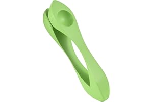 YIWENG Wooden Musical Spoon - Folk Percussion Instrument - Natural Wood (Green) - Traditional Percussion Spoons - Great Gift 