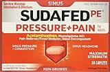 Sudafed Pressure and Pain Caplets for Adults, 24 Count,Pack of 2