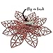 BANBERRY DESIGNS Red Poinsettia Clip-On Ornaments - Christmas Holiday Decorations - Pack of 12 Glitter Poinsettia Flowers with Metal Clips - Each Flower is 5