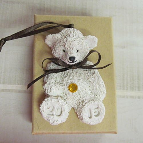 Belly Button Birthstone Bears Polymer Clay Teddy Bear Ornaments Personalized