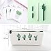 Cactus Ballpoint Pen 11PCS Cute Cool Pens Stationery Set Black Ink Writing Pens with Cactus Canvas Pen Case Pencil Bag Notes Sticker for School Office Home Supply Gift