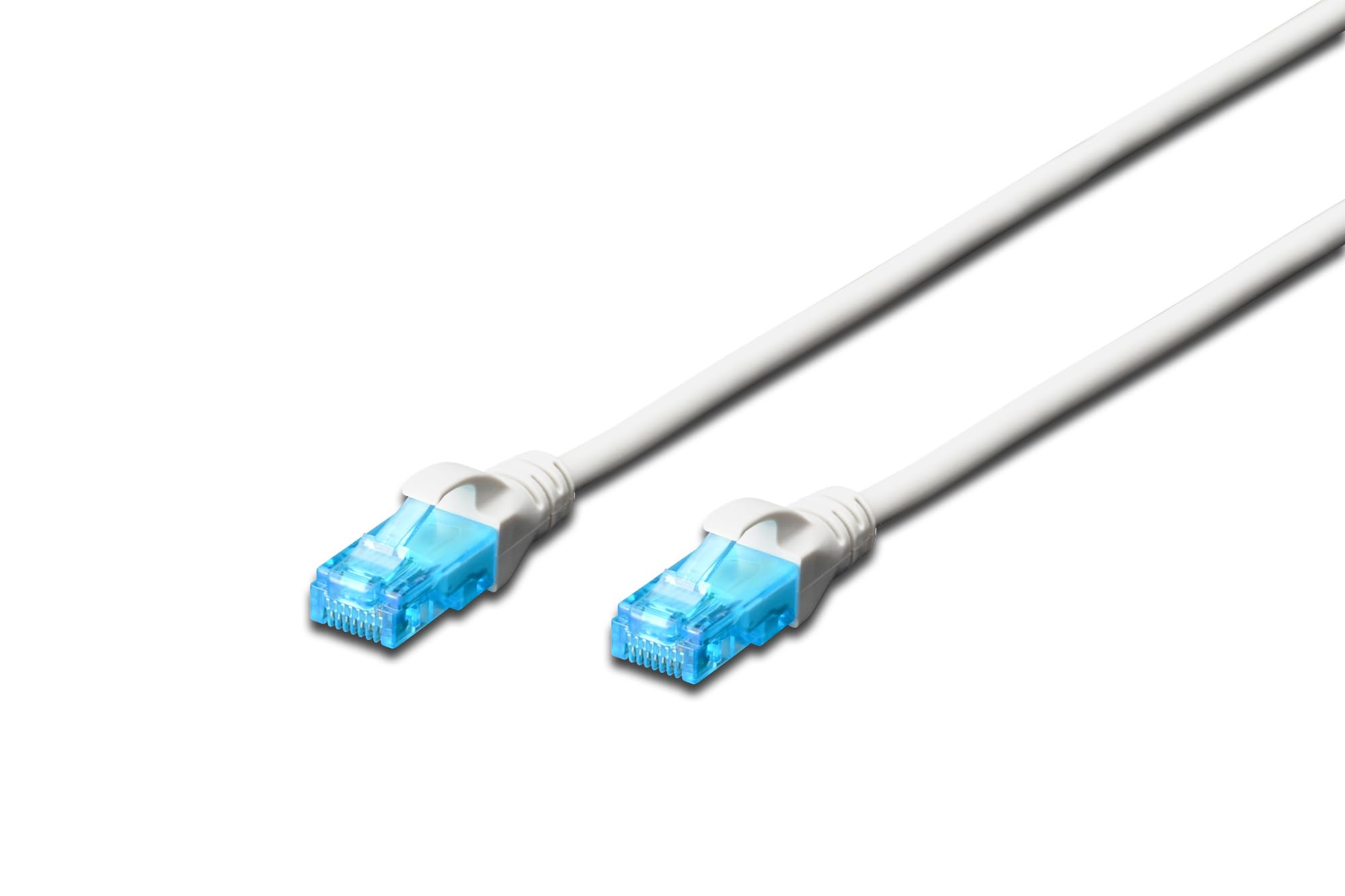 Digitus LAN Cable Cat 5e - 1m - CCA Network Cable with RJ45 - U/UTP Unshielded - Compatible with Cat6 & Cat5 - White